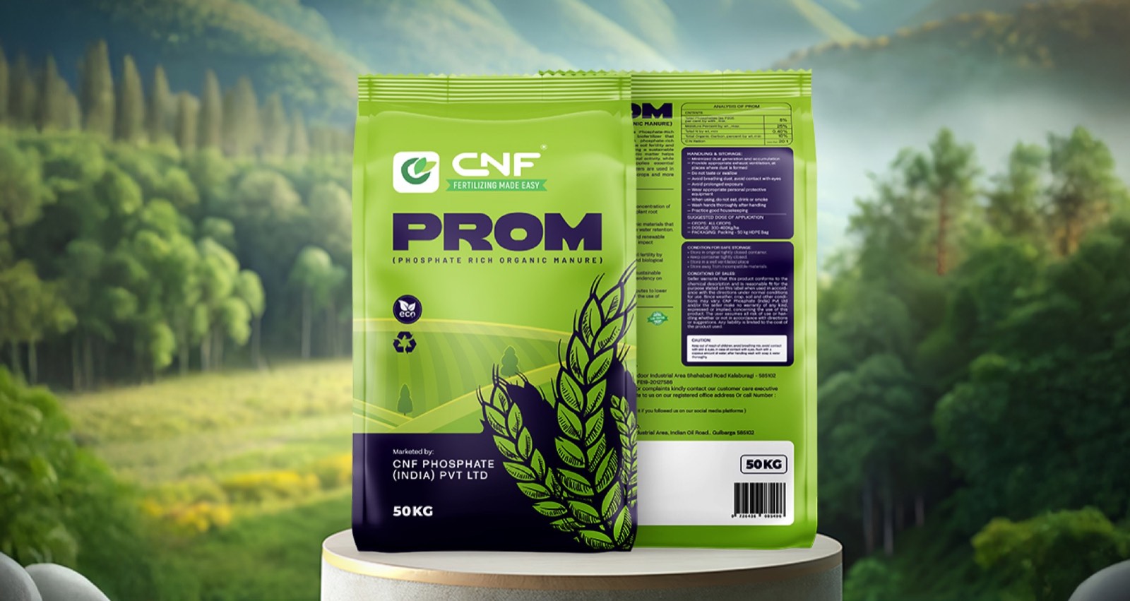 CNF PROM phosphate rich organic manure bags