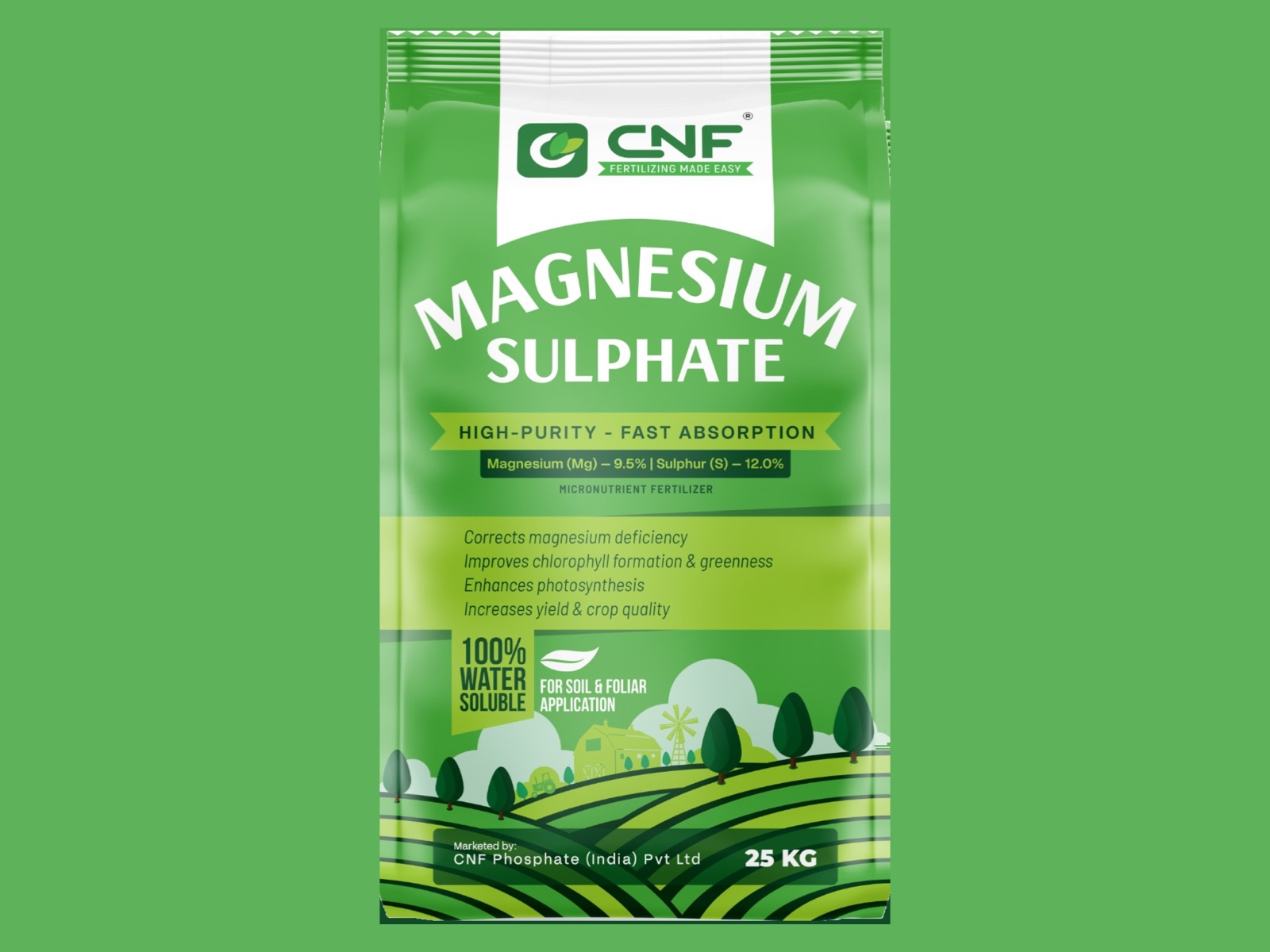 CNF Magnesium Sulphate – Water-soluble fertilizer 25 kg bag