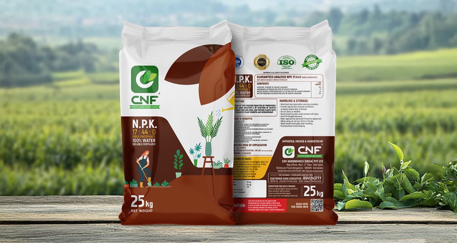 CNF Urea Phosphate 17:44:0 water-soluble fertilizer bag